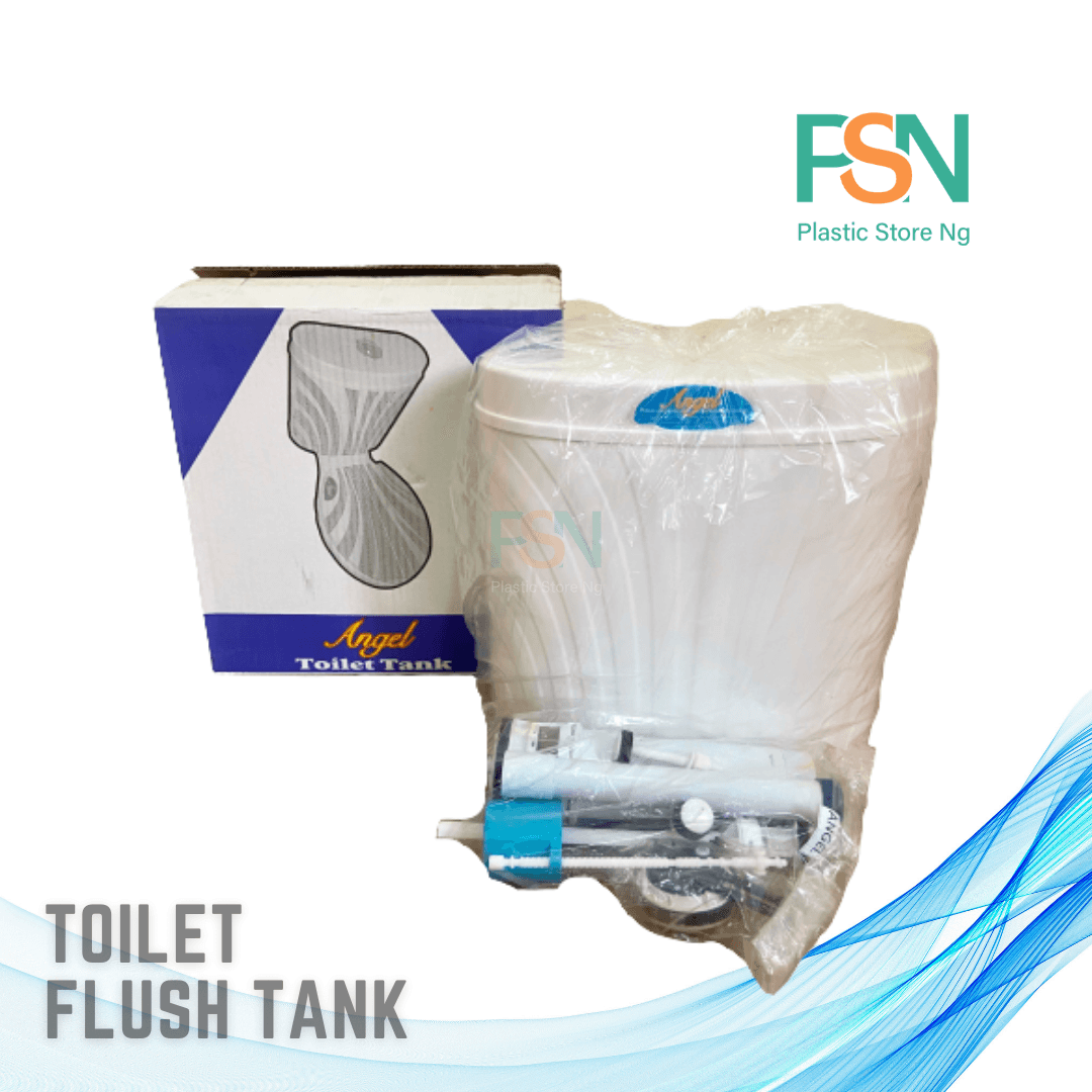 Angel plastic toilet tank – durable water closet cistern for bathrooms and restrooms in Nigeria