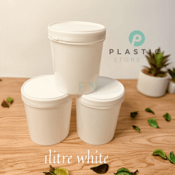 1LTR Supreme white Container (per bag of 100pcs)