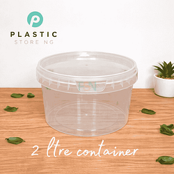 2LTR Almond Transparent Container (per bag-60pcs)