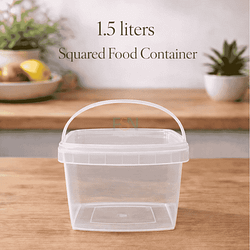 1.5LTR Squared Container (per bag-100pcs)