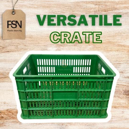 41-litre versatile plastic crate – durable and reusable multi-purpose storage crate for vegetables, groceries, and bakery use in Nigeria