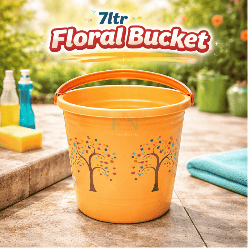 7LTR floral bucket plastic bucket for household use