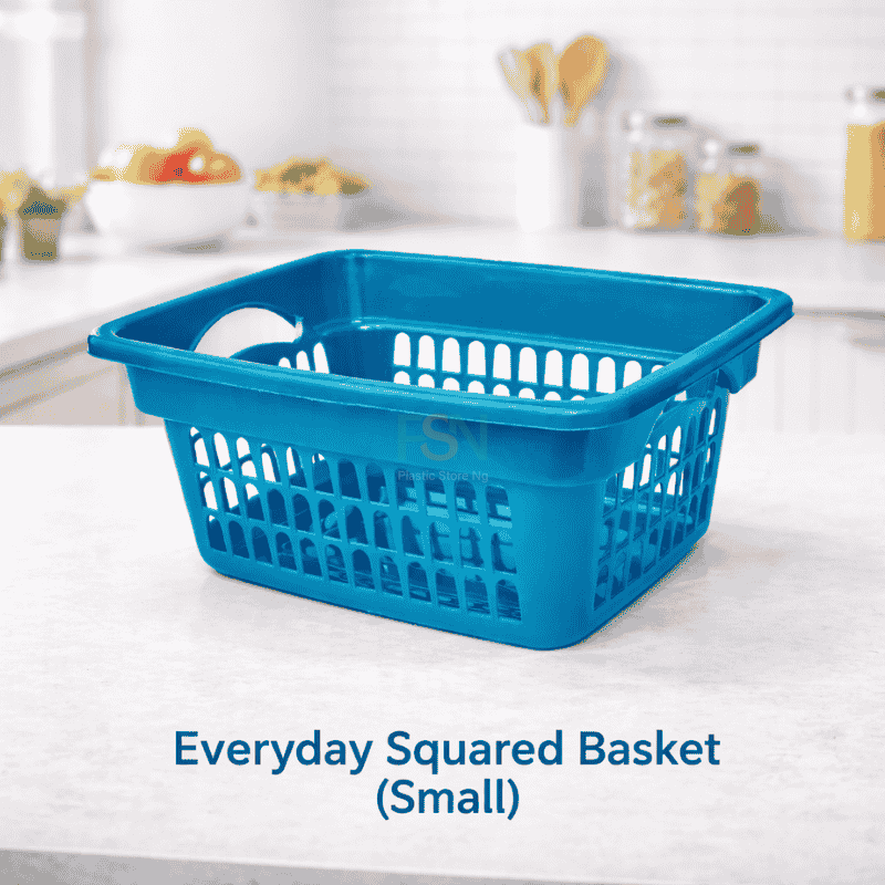 Everyday squared basket small plastic storage basket