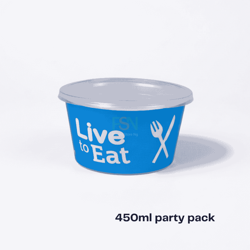 Everyday Party Packs 450ml round reusable food storage containers with snap lid