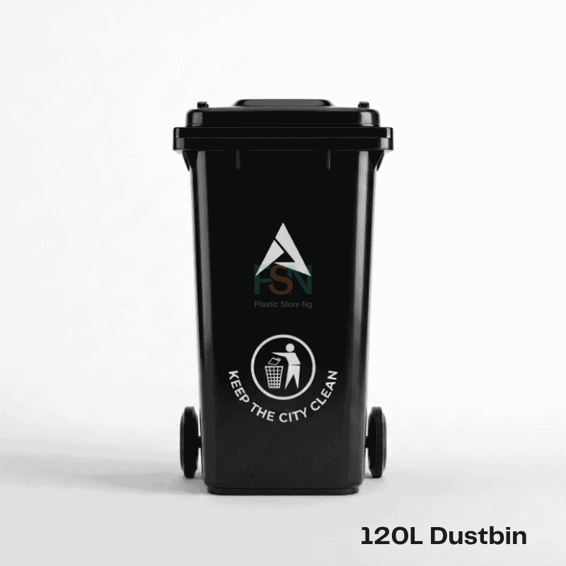 120L heavy-duty manual waste bin without pedal for home and office use in Nigeria.