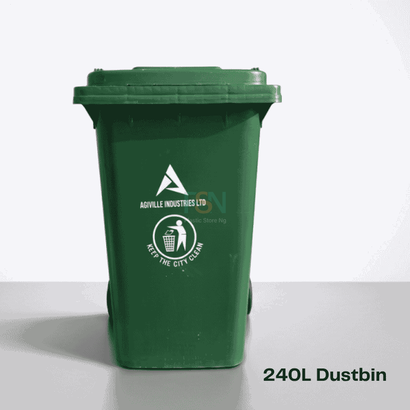 240L heavy-duty manual waste bin without pedal for Nigerian homes and offices.